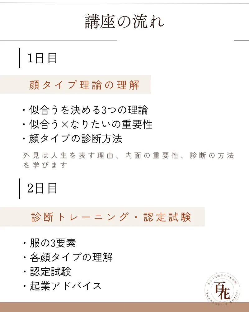 【顔タイプアドバイザー1級認定講座】